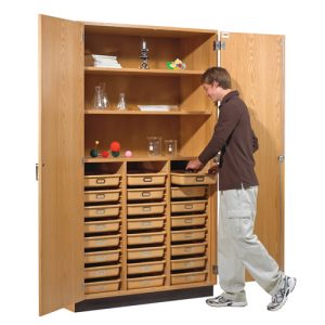 Tote Tray & Shelving Storage Cabinet