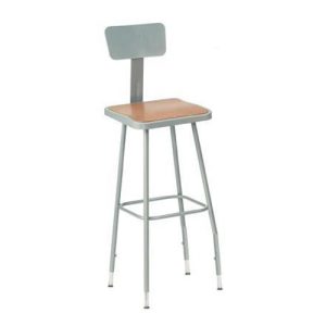 6300 Series Adjustable Heavy-Duty Square Steel Lab Stool