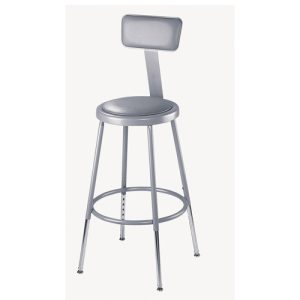 6400 Series Adjustable Heavy-Duty Steel Padded Lab Stool