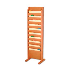 Free Standing Oak Chart & File Rack