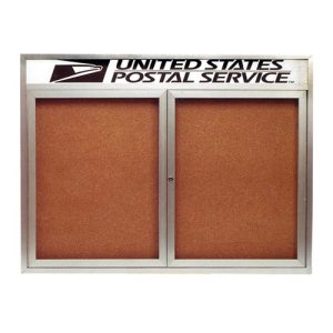 Outdoor Enclosed Aluminum Bulletin Boards with Header