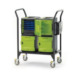 Tech Tub2 Modular Cart with syncing USB hub – holds 24 devices