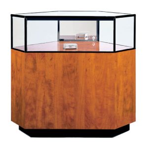 GL107 Quarter-Vision Corner Jewelry Display Case