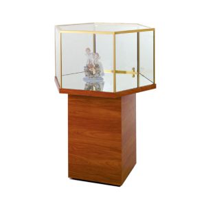 GL115 Hexagonal Free Standing Jewelry Display Case