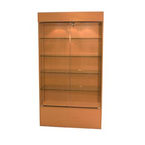 GL119 Wood Veneer Rectangular Wall Display Case