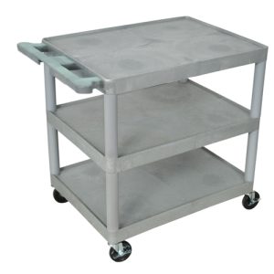 32″W x 24″D Polyethelene  Flat Shelf Utility Carts