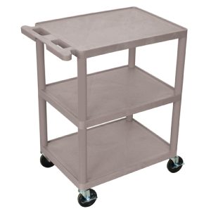 24″W x 18″D Polyethelene Flat Shelf Utility Carts