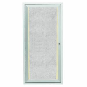 Outdoor Enclosed Aluminum Framed Bulletin Board with LED Lighting