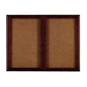 Enclosed Red Oak Wood Framed Bulletin Boards