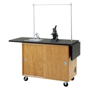 Mobile Lab Workstation with Folding Extensions