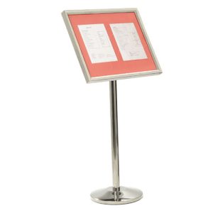 Single Pedestal Menu Stands