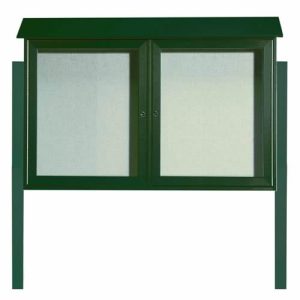 Park Ranger Series Two Door Hinged Door Bulletin Board with Mounting Posts