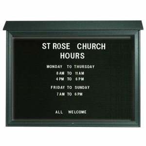 Park Ranger Series Top Hinged Single Door Letter Board