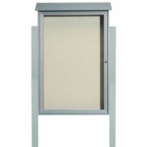 Park Ranger Series Single Hinged Door Bulletin Board with Mounting Posts