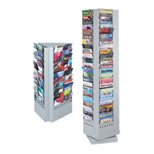 Steel Rotary Magazine and Brochure Display Racks