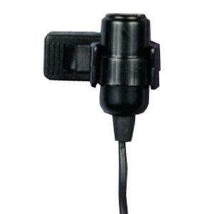 Black Tie-Clip Mic Electret Condenser Style With 10′ Cable