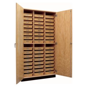 Locking Storage Cabinet with Trays