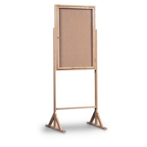 Double Pedestal Enclosed Corkboards