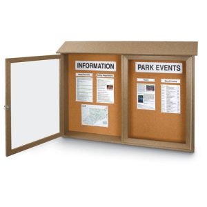 Single and Double Door Corkboard Message Centers