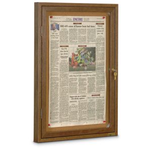 Restroom Boards with Wood Frame – Walnut Stained