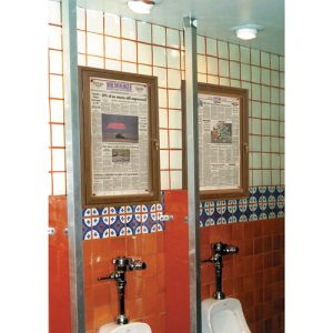 Restroom Boards with Aluminum Frame – Satin Aluminum