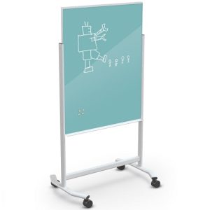 Visionary® Move, Colored or White Glass, Mobile Magnetic Whiteboard