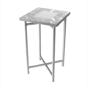 Xcube Aluminum Pedestal Table – With plexiglass insert and NO LED kit